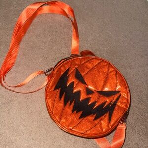 Buckle-Down Orange Pumpkin Crossbody Bag